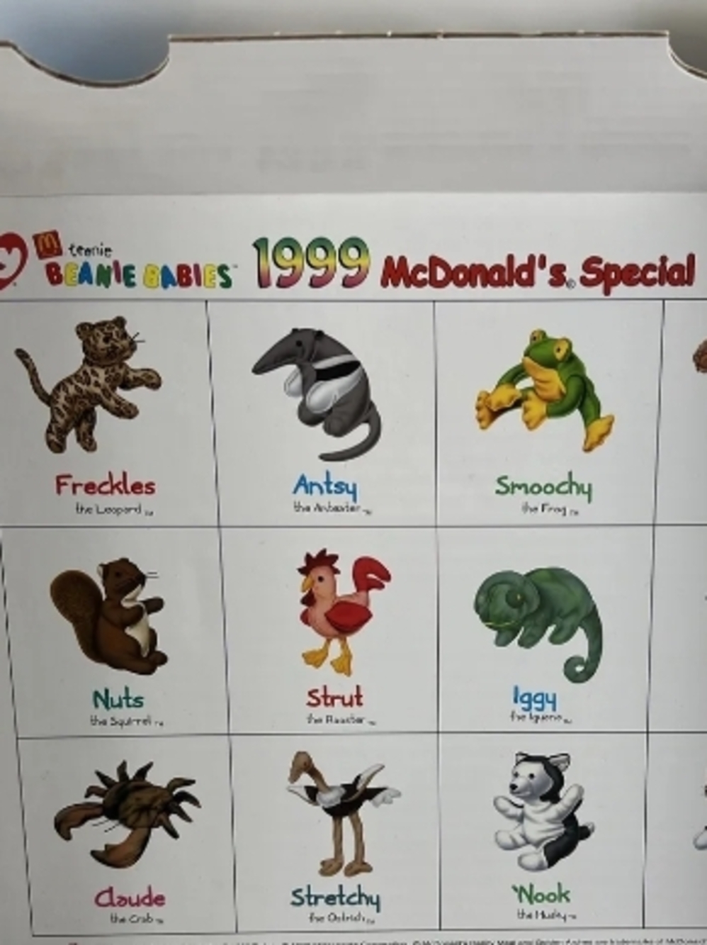 1999 Box Set McDonald's Beanie Babies